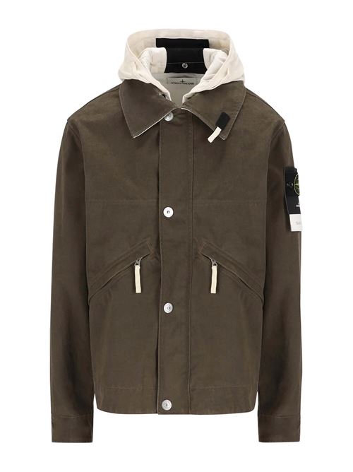 Giubbino con logo in tela resinata STONE ISLAND | 4100080S0110V0054